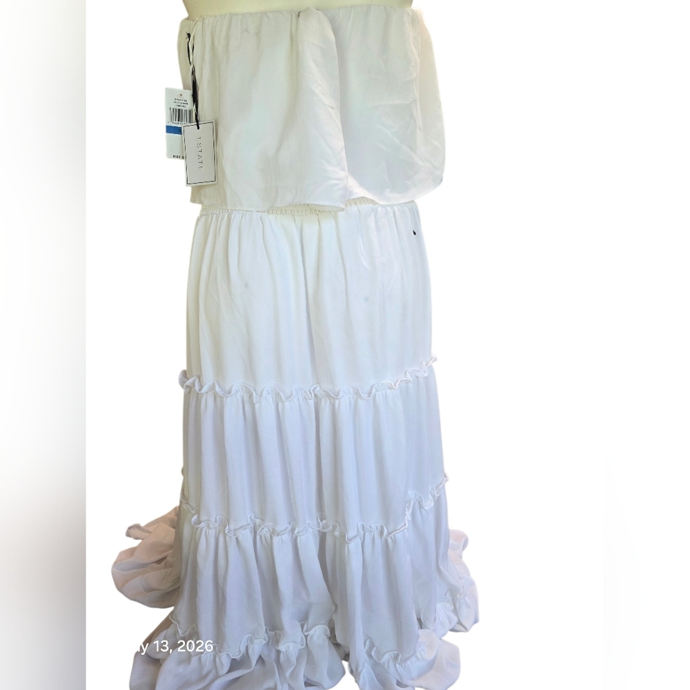 1. State Strapless Ruffled Maxi Dress in Light Pink - Picture 2 of 5